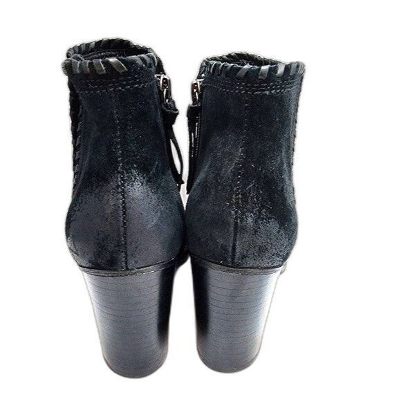 Sofft SF0006521 Wilton Black Suede Whip Stitched Heeled Bootie Size 7.5 - Picture 3 of 10